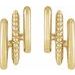 Beaded Stacked Triple Hoop Earrings