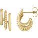 Beaded Stacked Triple Hoop Earrings