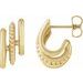 Beaded Stacked Triple Hoop Earrings