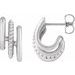 Beaded Stacked Triple Hoop Earrings