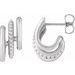 Beaded Stacked Triple Hoop Earrings
