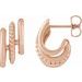 Beaded Stacked Triple Hoop Earrings