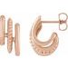 Beaded Stacked Triple Hoop Earrings
