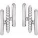 Beaded Stacked Triple Hoop Earrings