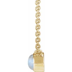 Bezel-Set Cabochon Necklace