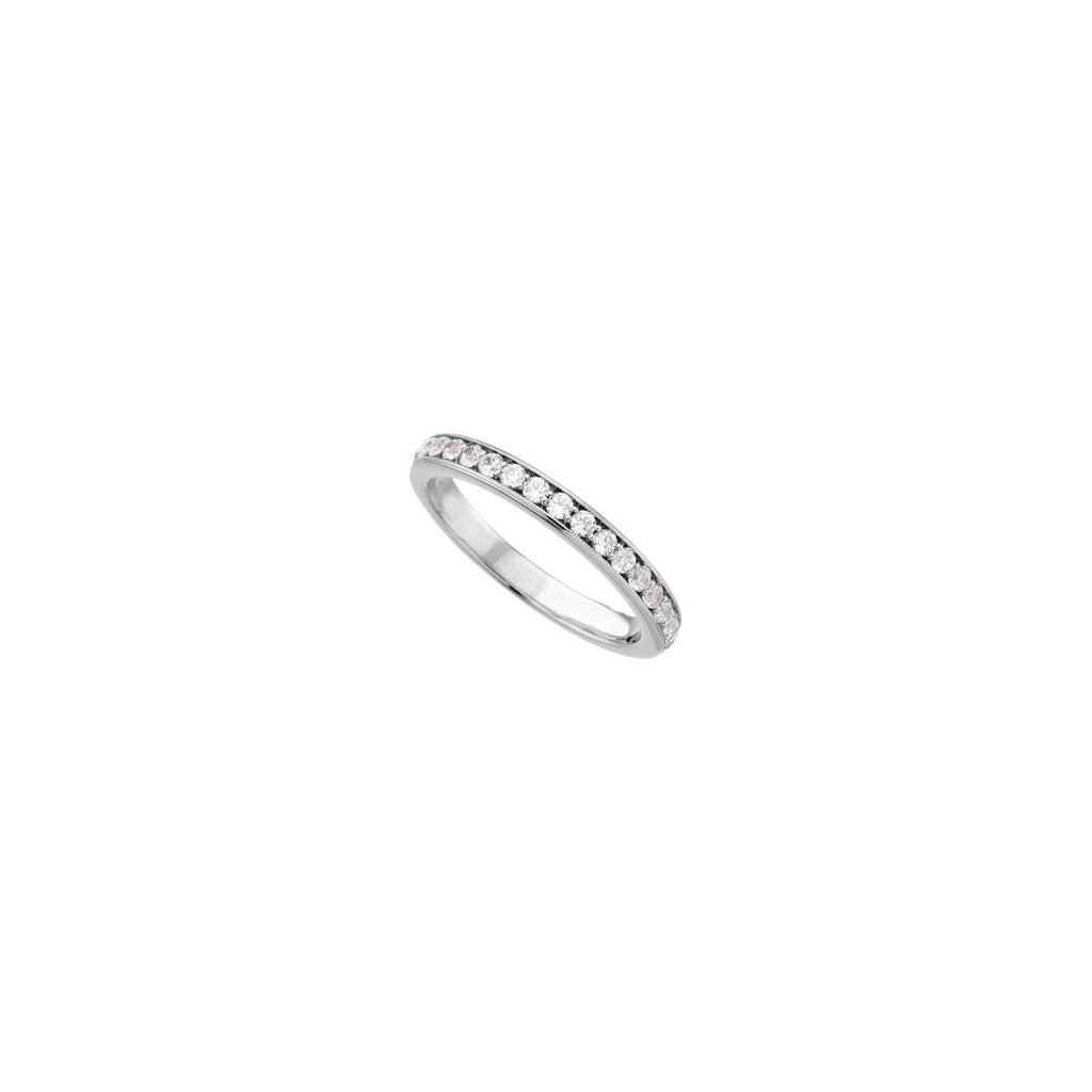 Accented Cathedral Engagement Ring with Accent