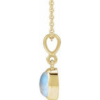 Bezel-Set Cabochon Necklace or Pendant