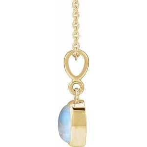 Bezel-Set Cabochon Necklace or Pendant