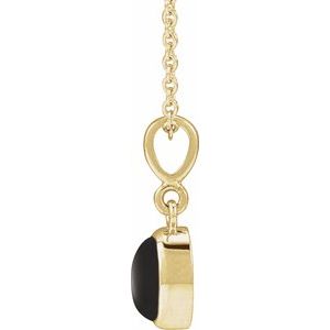 Bezel-Set Cabochon Necklace or Pendant