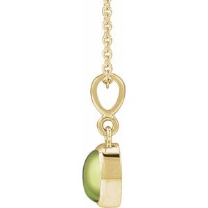 Bezel-Set Cabochon Necklace or Pendant