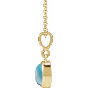 Bezel-Set Cabochon Necklace or Pendant