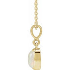 Bezel-Set Cabochon Necklace or Pendant