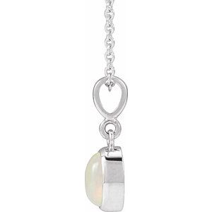 Bezel-Set Cabochon Necklace or Pendant