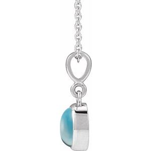 Bezel-Set Cabochon Necklace or Pendant