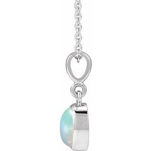 Bezel-Set Cabochon Necklace or Pendant