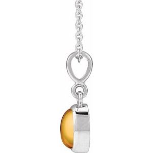Bezel-Set Cabochon Necklace or Pendant