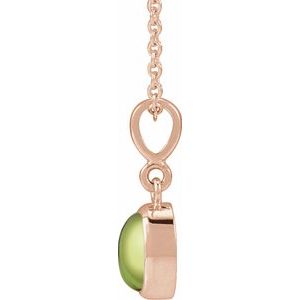 Bezel-Set Cabochon Necklace or Pendant