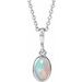 Bezel-Set Cabochon Necklace or Pendant
