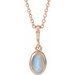 Bezel-Set Cabochon Necklace or Pendant