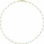 1.6 mm Enamel Bead Paperclip-Style Chain