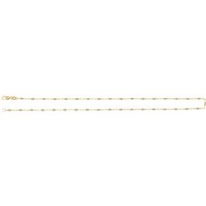 1.6 mm Enamel Bead Paperclip-Style Chain