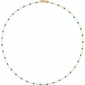 1.6 mm Enamel Bead Paperclip-Style Chain
