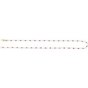 1.6 mm Enamel Bead Paperclip-Style Chain