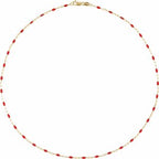 1.6 mm Enamel Bead Paperclip-Style Chain