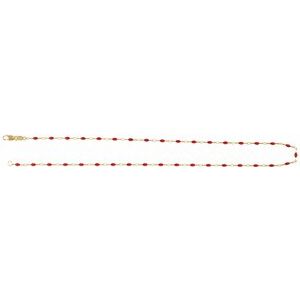 1.6 mm Enamel Bead Paperclip-Style Chain