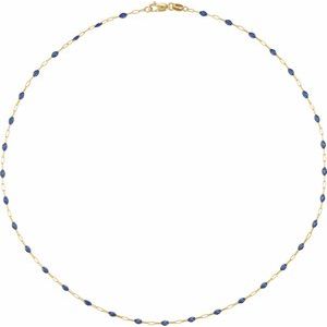 1.6 mm Enamel Bead Paperclip-Style Chain