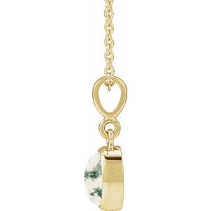 Bezel-Set Cabochon Necklace or Pendant