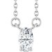 Oval 4-Prong Necklace