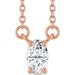 Oval 4-Prong Necklace