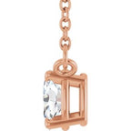 Oval 4-Prong Necklace