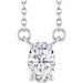 Oval 4-Prong Necklace