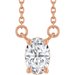 Oval 4-Prong Necklace