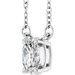 Oval 4-Prong Necklace