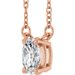 Oval 4-Prong Necklace
