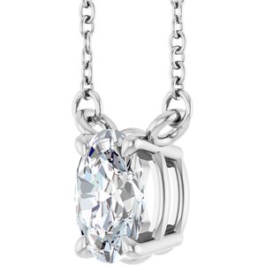 Oval 4-Prong Necklace