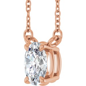 Oval 4-Prong Necklace