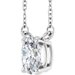 Oval 4-Prong Necklace