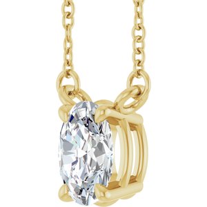 Oval 4-Prong Necklace
