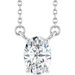 Oval 4-Prong Necklace