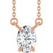 Oval 4-Prong Necklace
