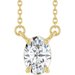 Oval 4-Prong Necklace