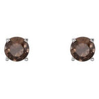Round 4-Prong Lightweight Stud Earrings
