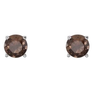 Round 4-Prong Lightweight Stud Earrings