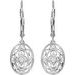 Granulated Filigree Lever Back Earrings
