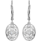 Granulated Filigree Lever Back Earrings