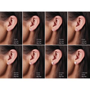 Round 4-Prong Lightweight Stud Earrings